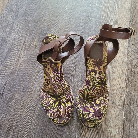 Tory burch espidrells wedge snadals - Picture 2 of 8